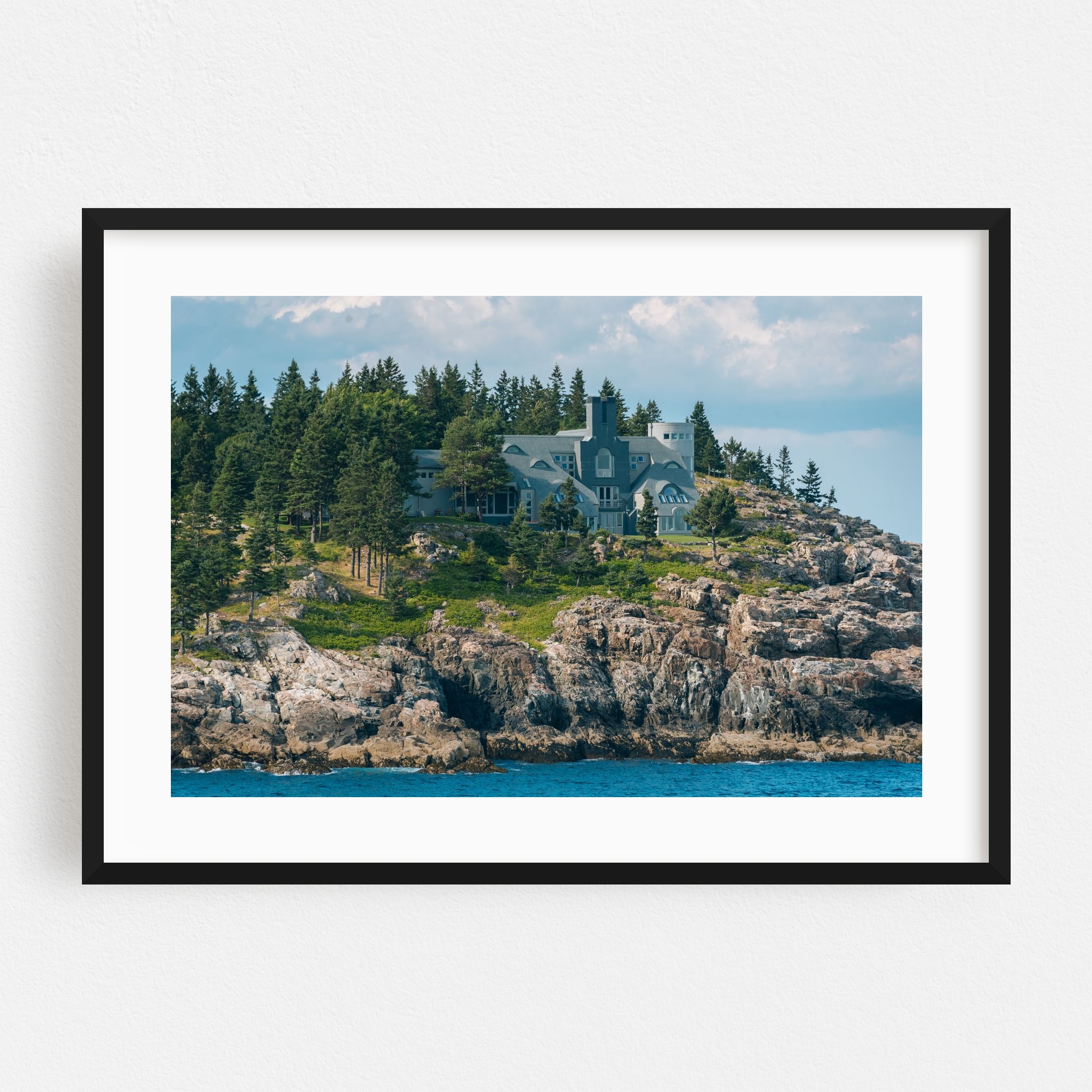 "View from Schooner Head Overlook,..." Framed Wall Art Print and other Wholesale schooner for your store trending on Faire.
