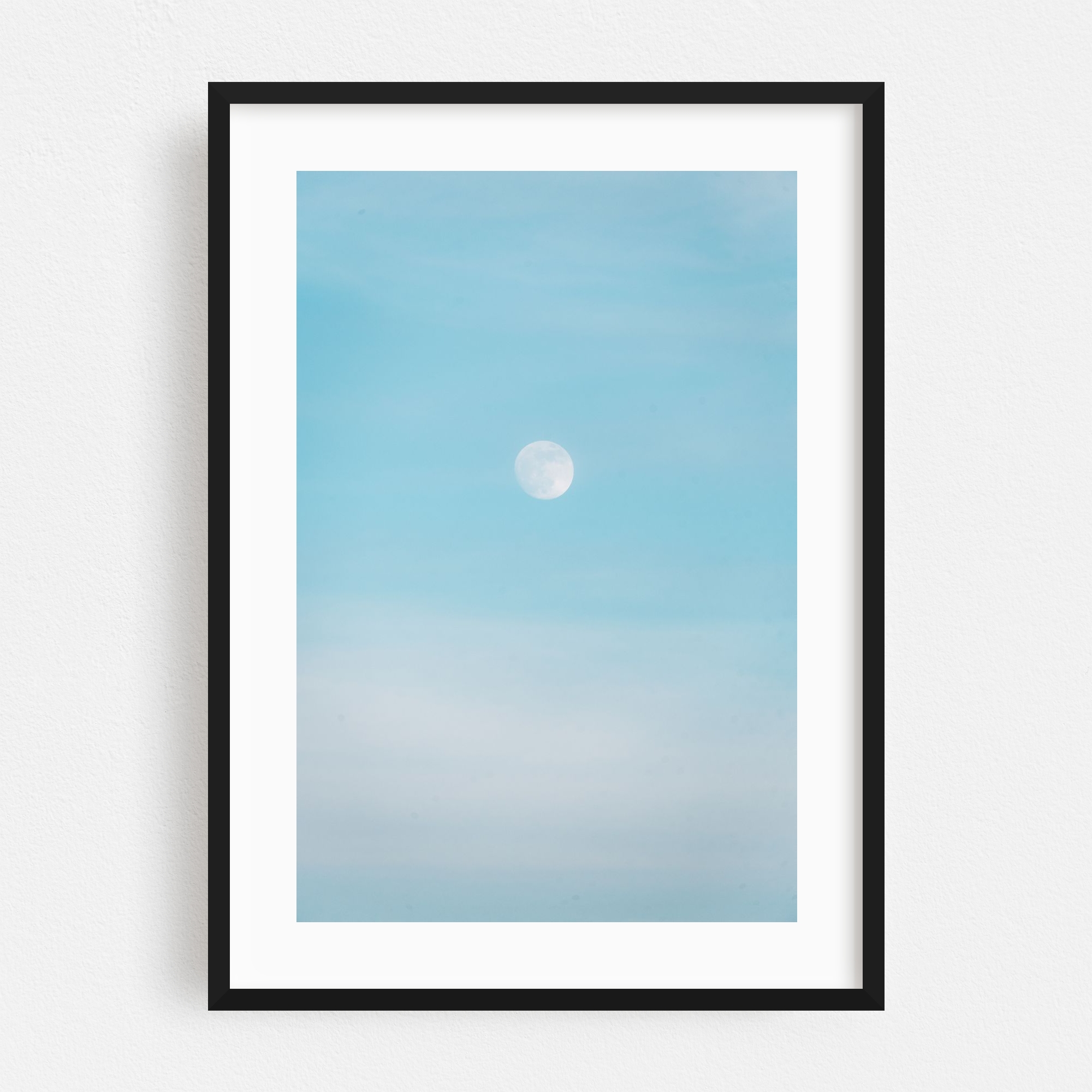 "The Moon 01" Barcelona Framed Wall Art Print for wholesale by The Americana Project