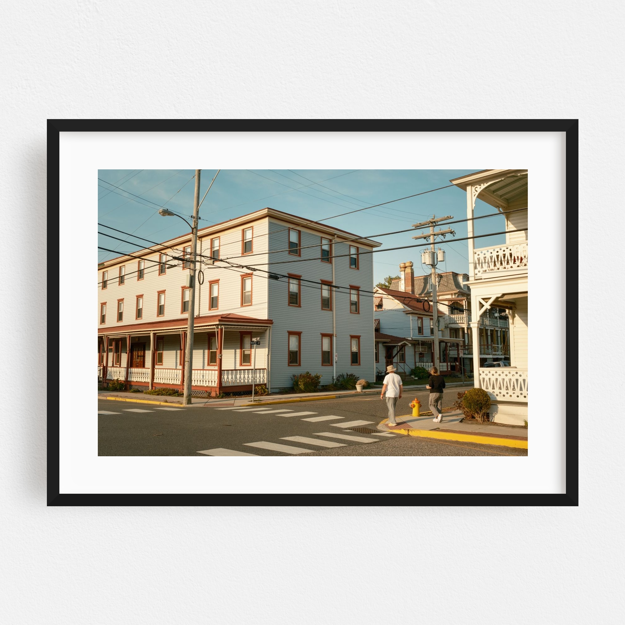 "Grant & North, Cape May" Architecture Framed Wall Art Print for wholesale by The Americana Project