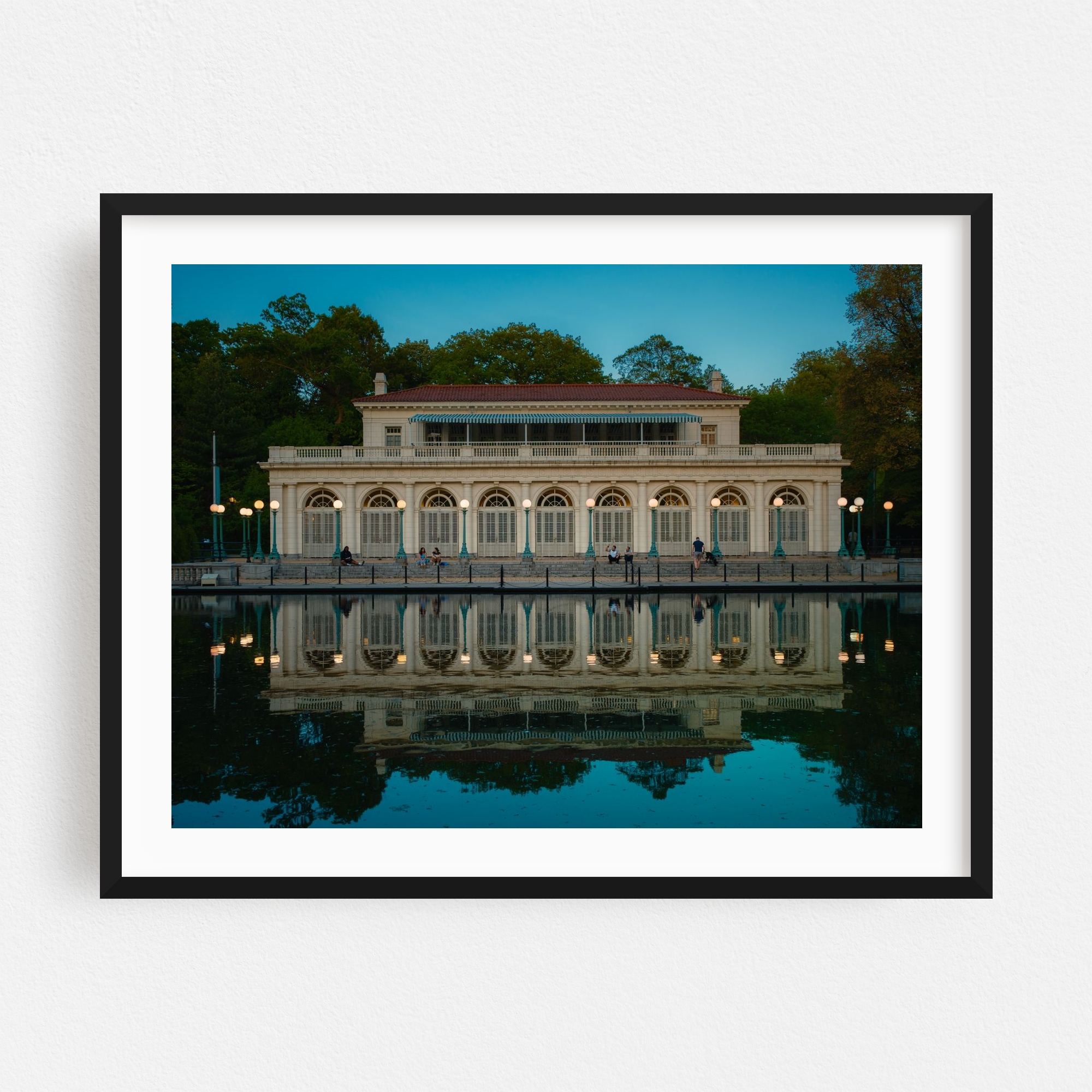 "Prospect Park Boathouse, Brooklyn 05" Framed Wall Art Print and other Wholesale boathouse for your store trending on Faire.