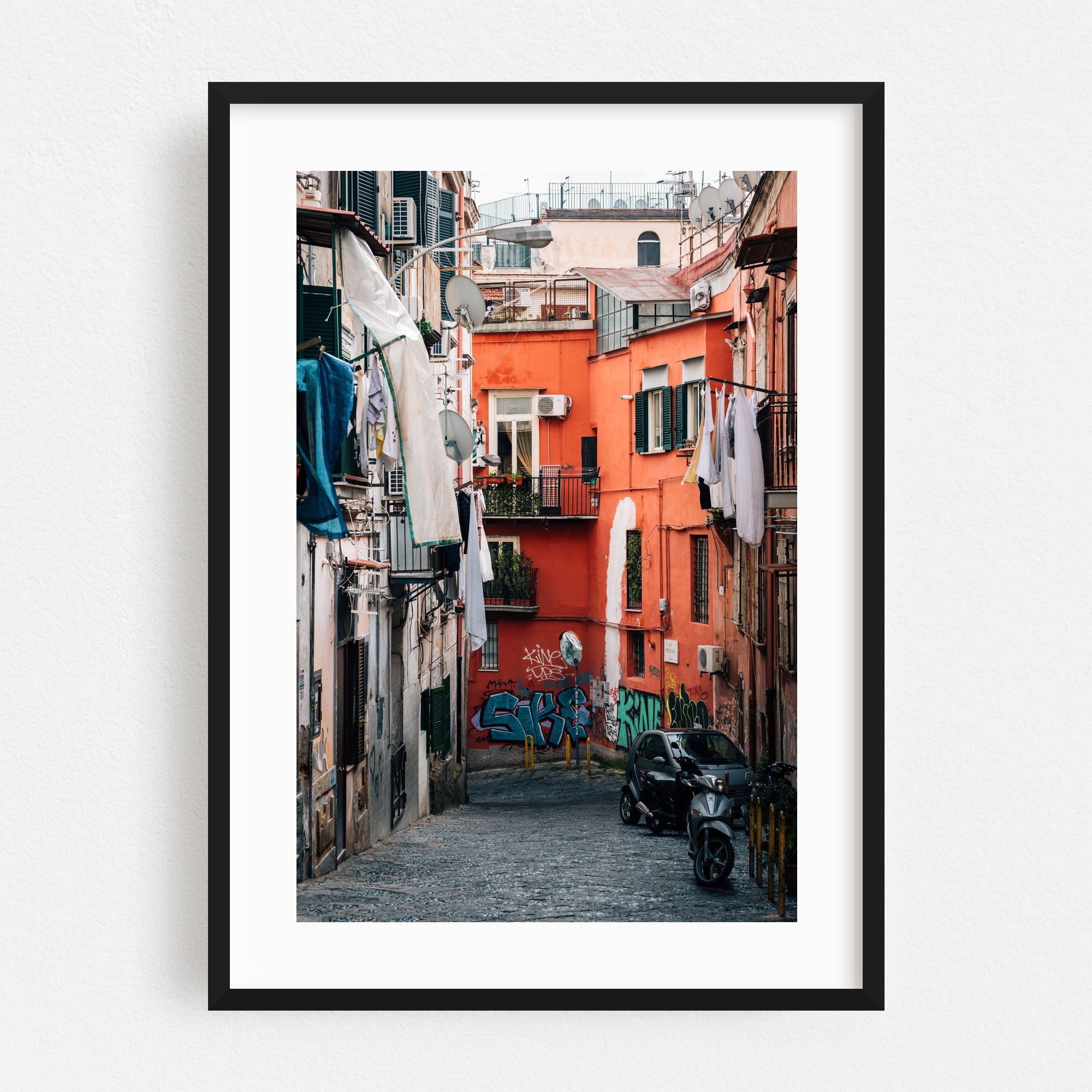 "Napoli Descent 03" Naples Framed Wall Art Print and other Wholesale napoli for your store trending on Faire.